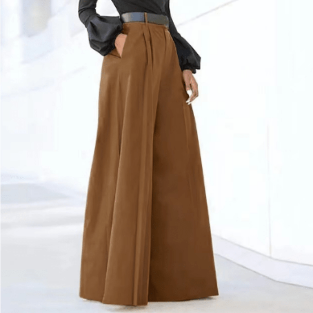 Clara – Elegant Wide Leg Trousers for Women - Pants - Flaro