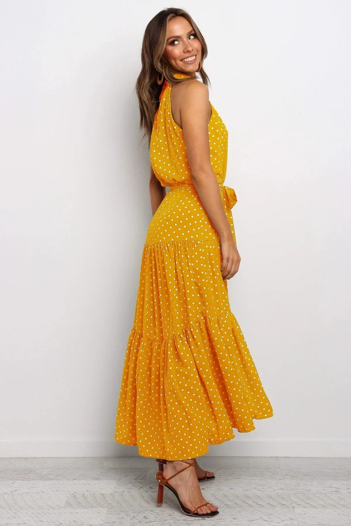 Clara – Polka - Dot Casual Summer Dress - Dresses - Flaro