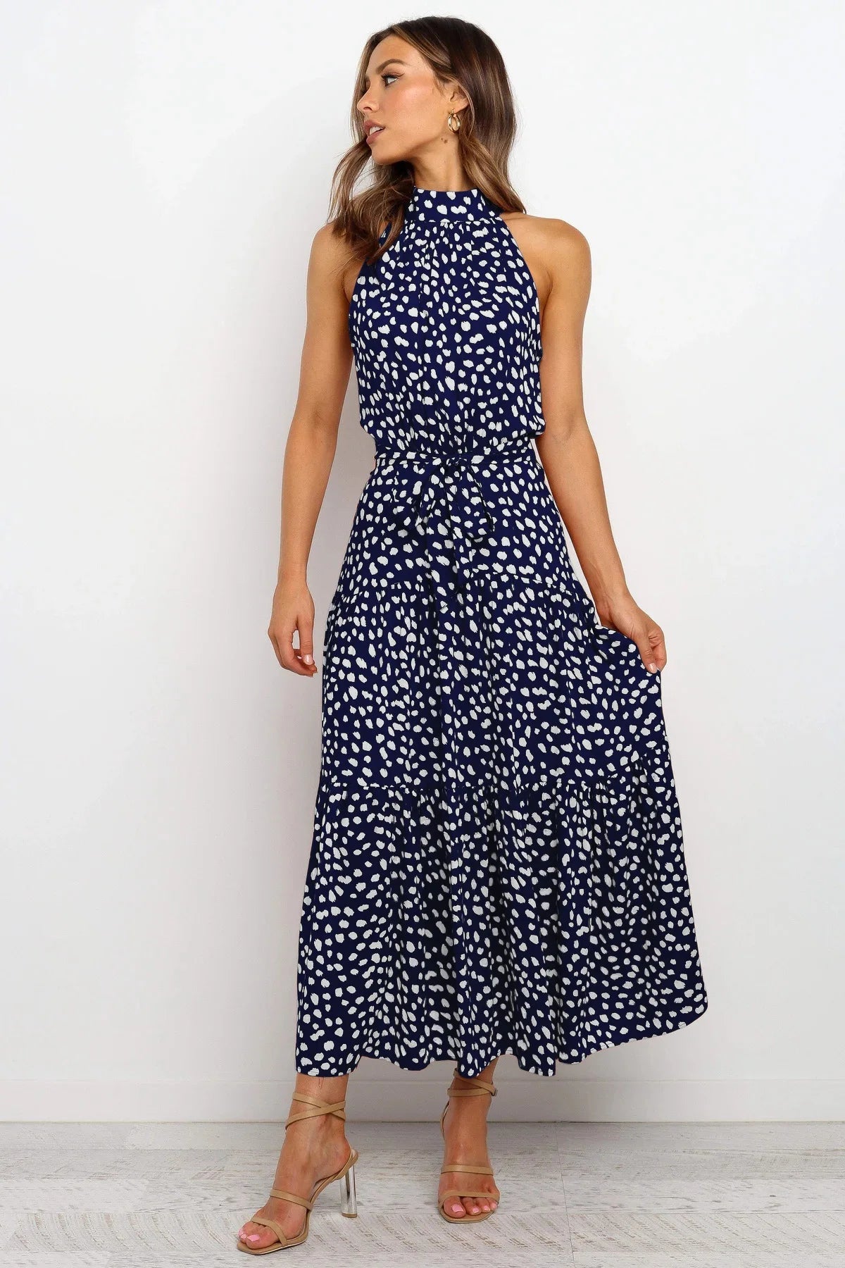 Clara – Polka - Dot Casual Summer Dress - Dresses - Flaro
