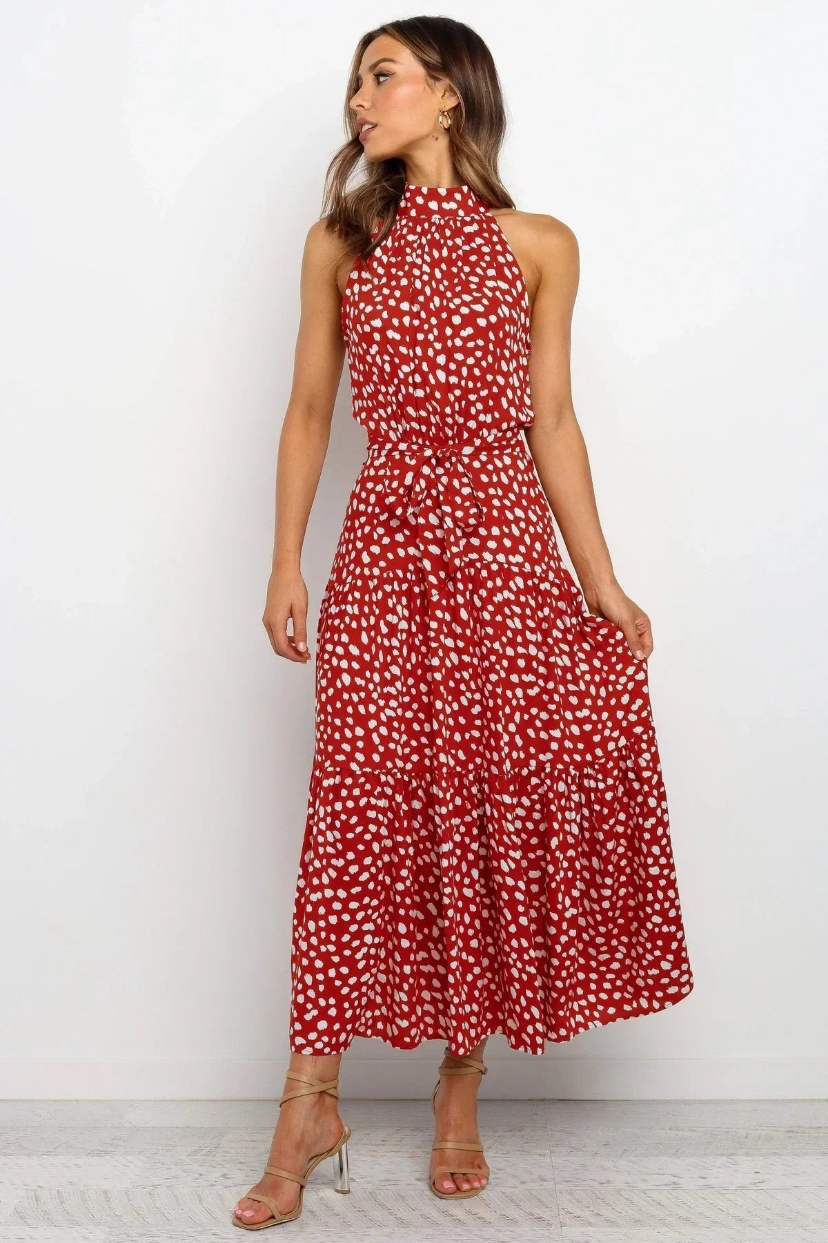 Clara – Polka - Dot Casual Summer Dress - Dresses - Flaro