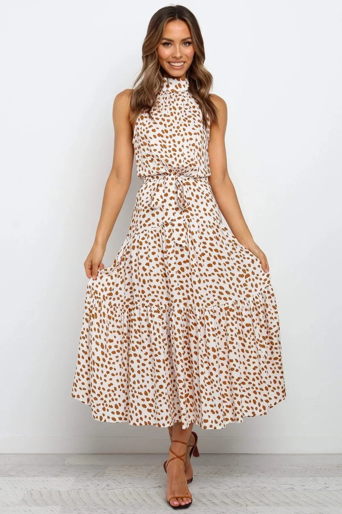 Clara – Polka - Dot Casual Summer Dress - Dresses - Flaro