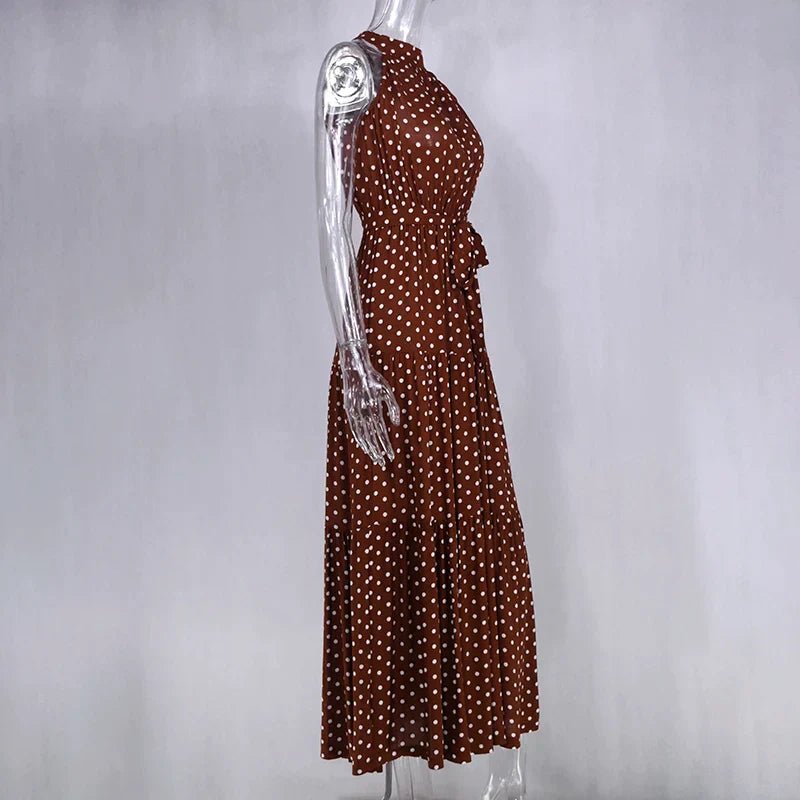 Clara – Polka - Dot Casual Summer Dress - Dresses - Flaro