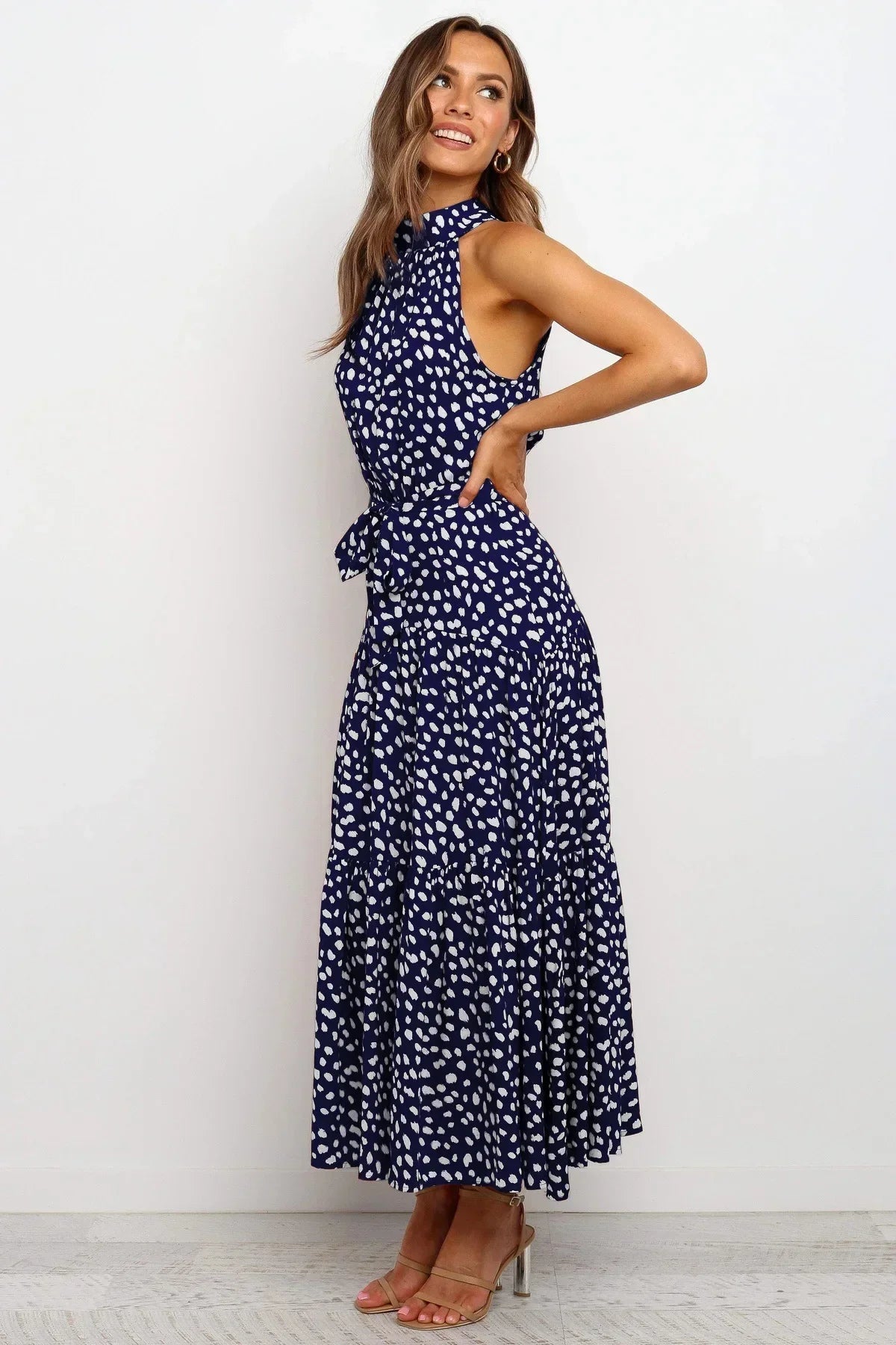 Clara – Polka - Dot Casual Summer Dress - Dresses - Flaro