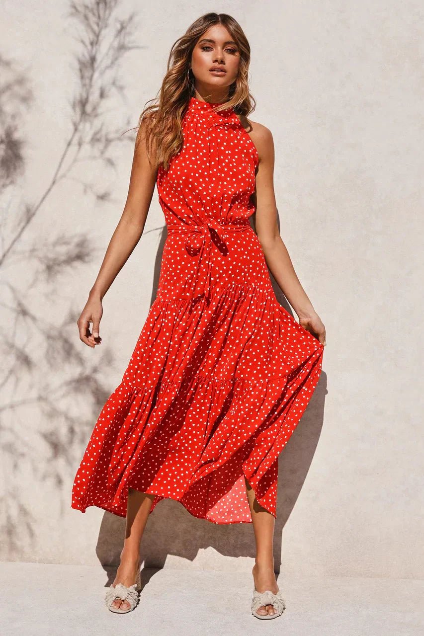 Clara – Polka - Dot Casual Summer Dress - Dresses - Flaro