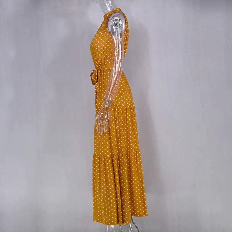 Clara – Polka - Dot Casual Summer Dress - Dresses - Flaro