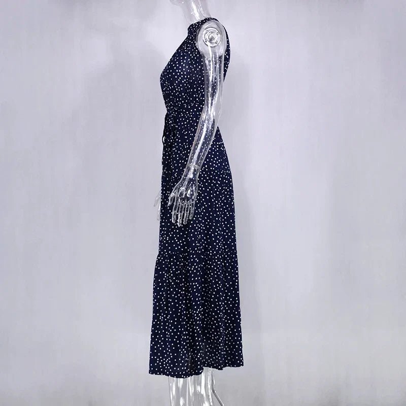 Clara – Polka - Dot Casual Summer Dress - Dresses - Flaro