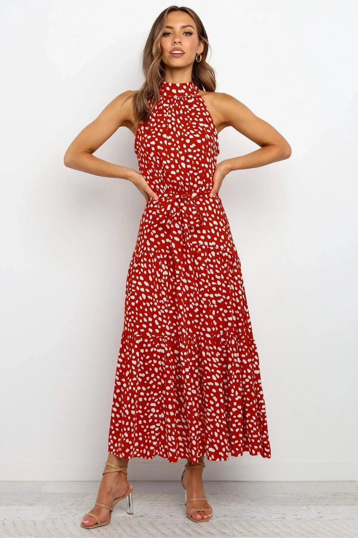 Clara – Polka - Dot Casual Summer Dress - Dresses - Flaro