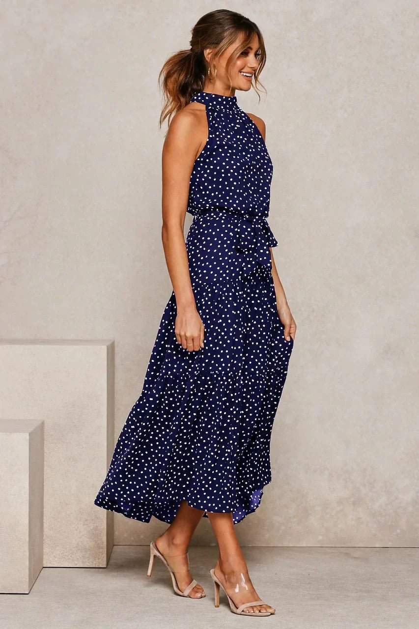 Clara – Polka - Dot Casual Summer Dress - Dresses - Flaro