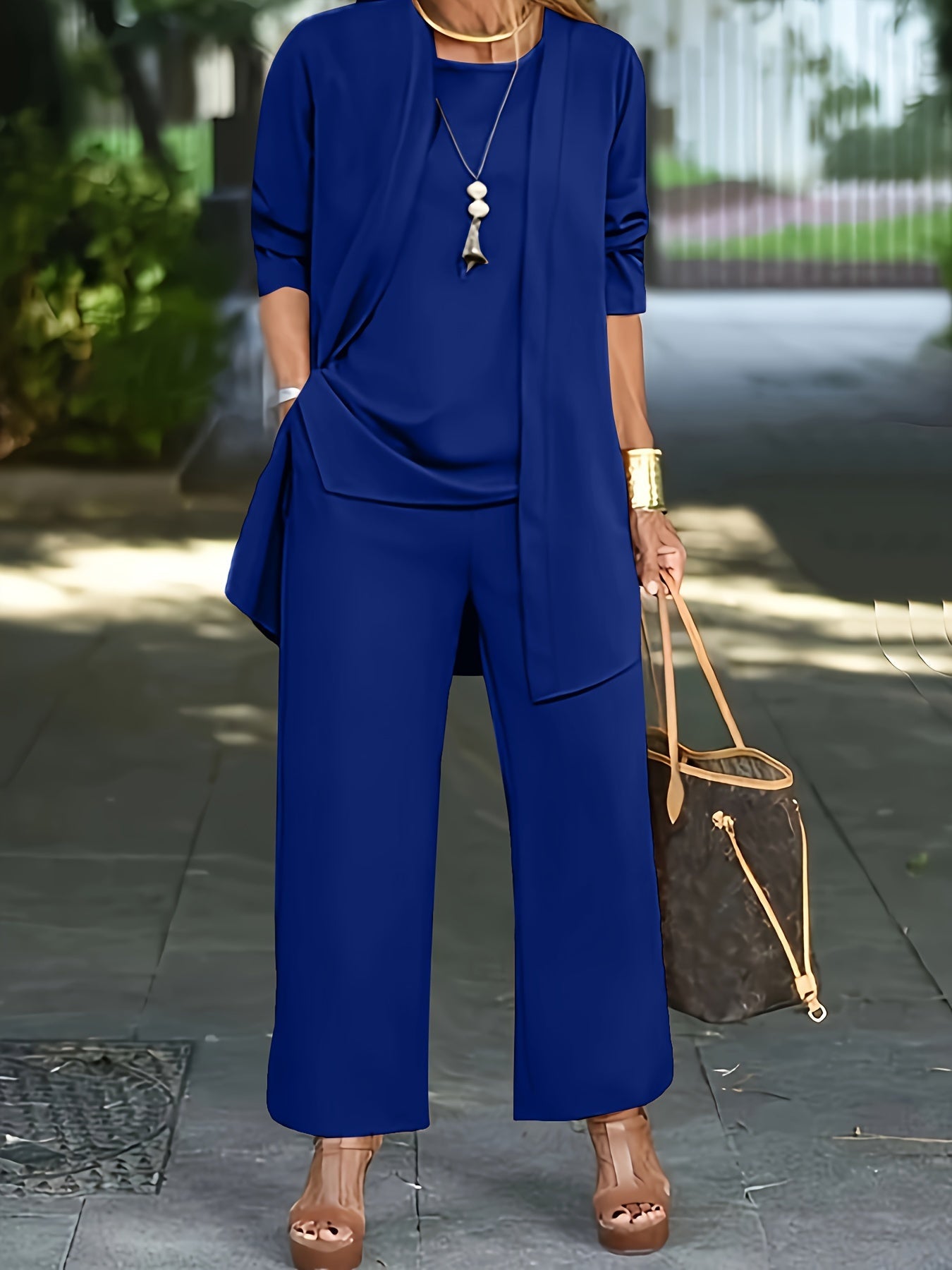 Dianara - Elegant Simple 3 - Piece Set - Blue - S
