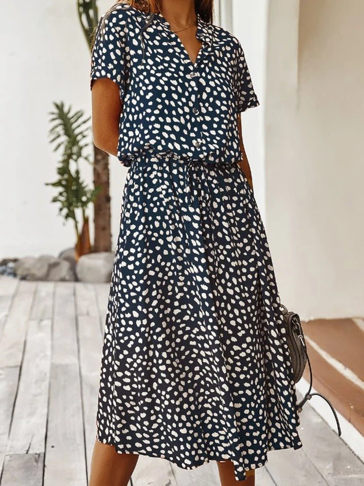 Dilara – Elegant Summer Dress with Floral Pattern - Dress - Flaro