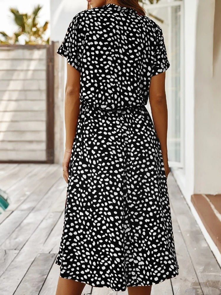 Dilara – Elegant Summer Dress with Floral Pattern - Dress - Flaro
