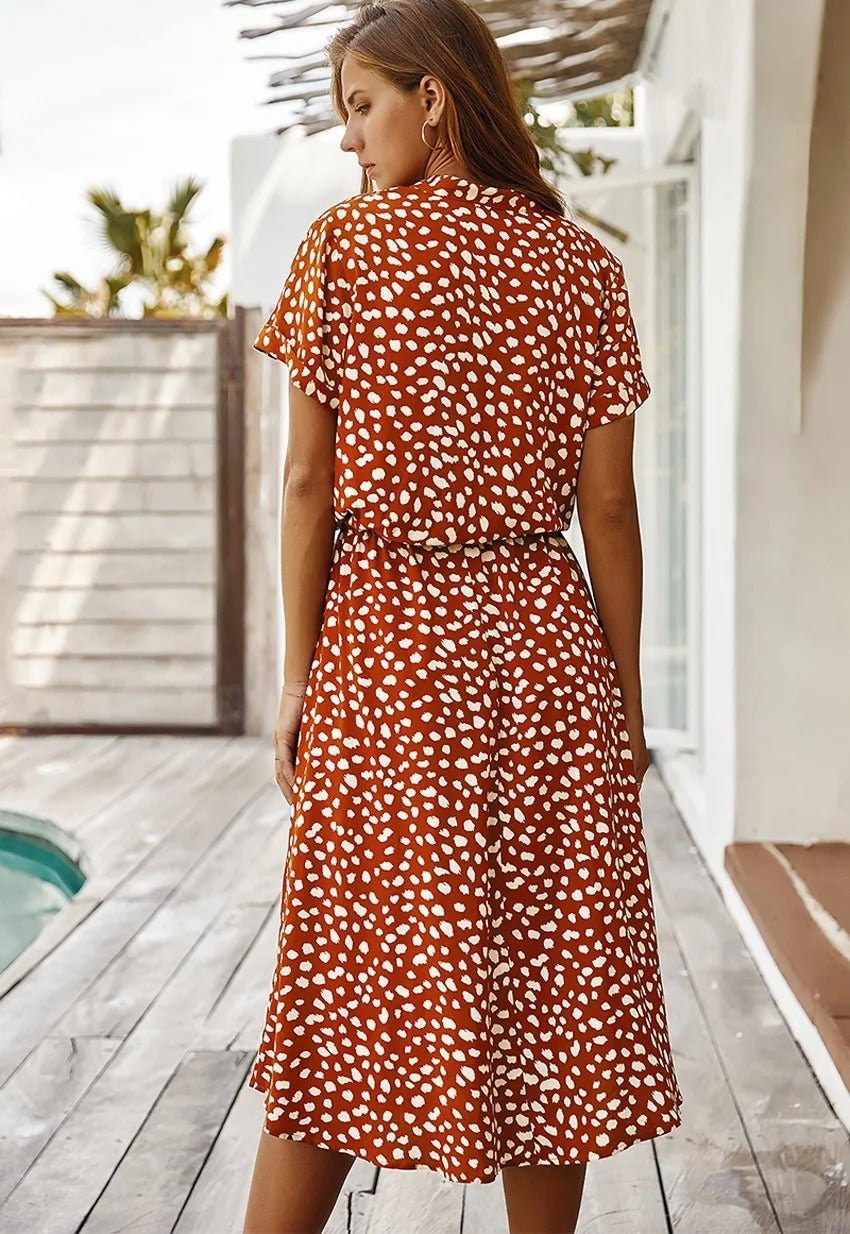 Dilara – Elegant Summer Dress with Floral Pattern - Dress - Flaro