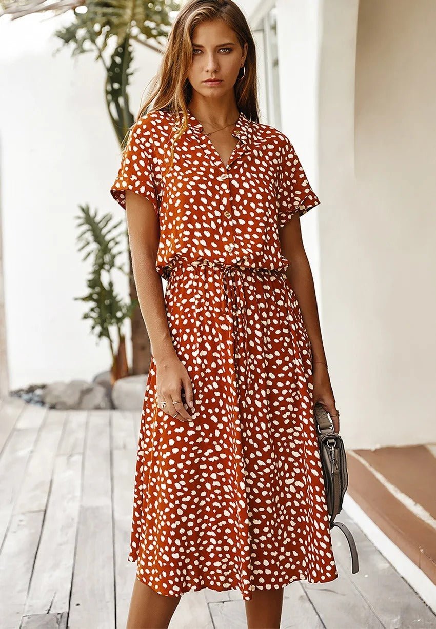 Dilara – Elegant Summer Dress with Floral Pattern - Dress - Flaro