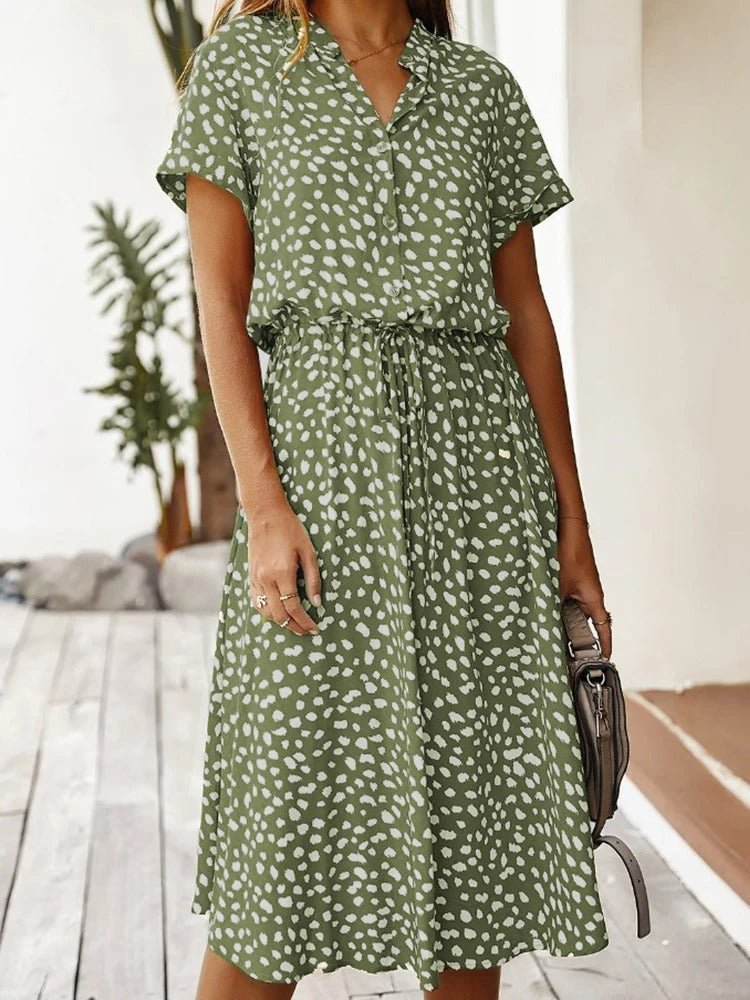 Dilara – Elegant Summer Dress with Floral Pattern - Dress - Flaro