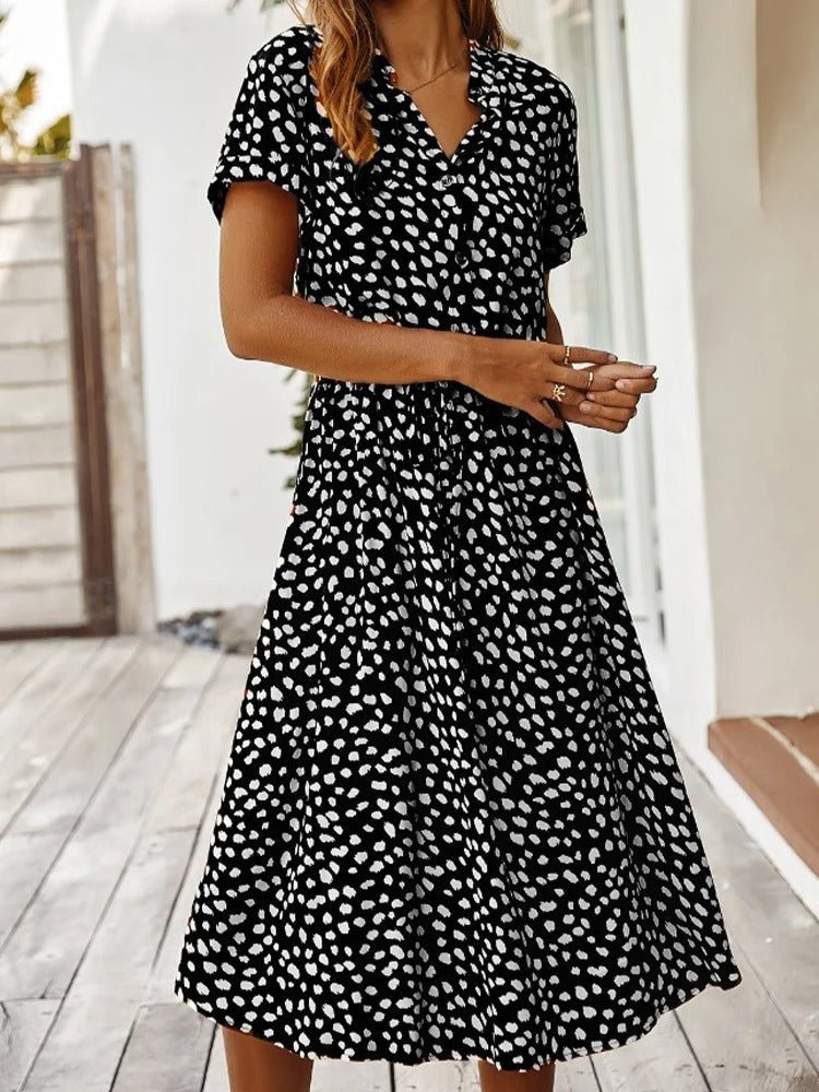 Dilara – Elegant Summer Dress with Floral Pattern - Dress - Flaro