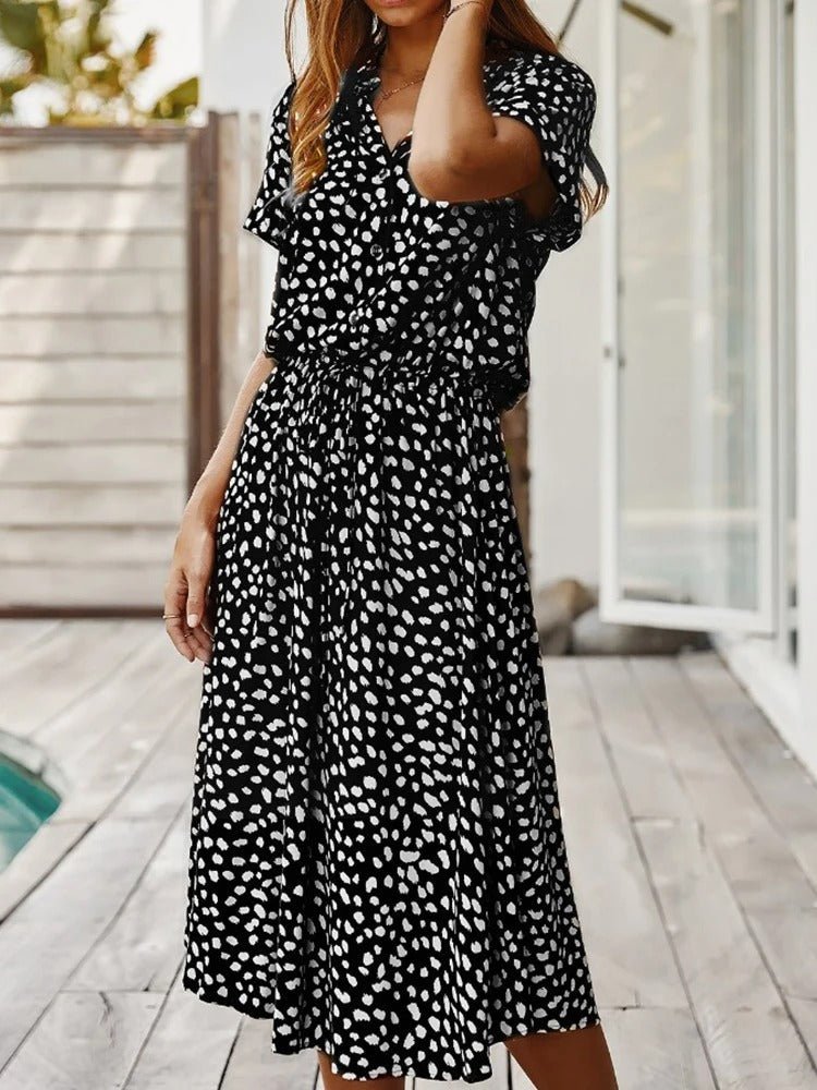 Dilara – Elegant Summer Dress with Floral Pattern - Dress - Flaro
