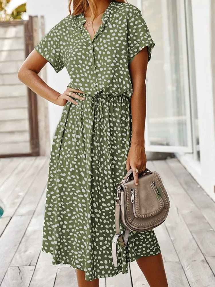 Dilara – Elegant Summer Dress with Floral Pattern - Dress - Flaro