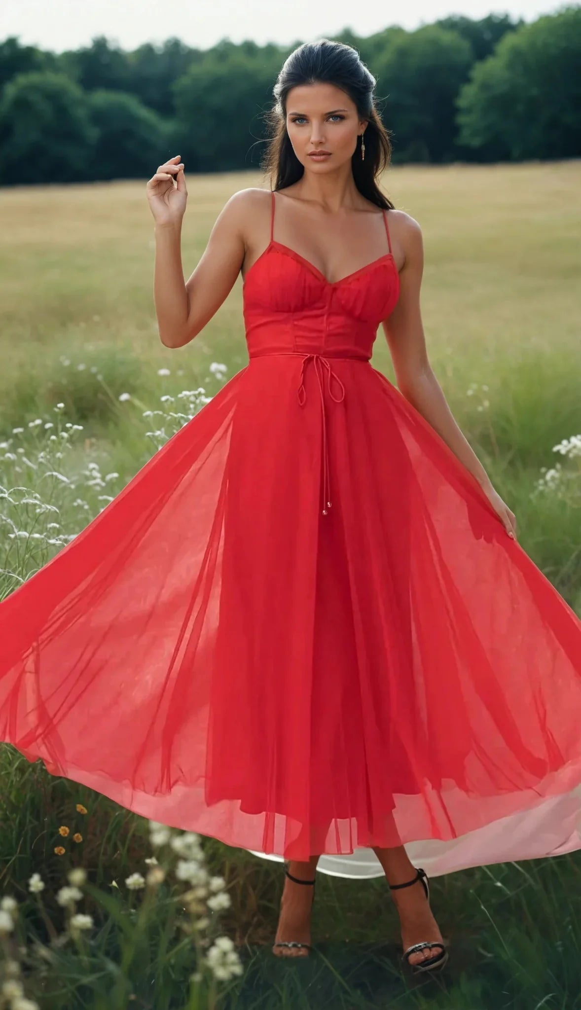 Hannah – Elegant Chiffon Dress - Dress - Flaro
