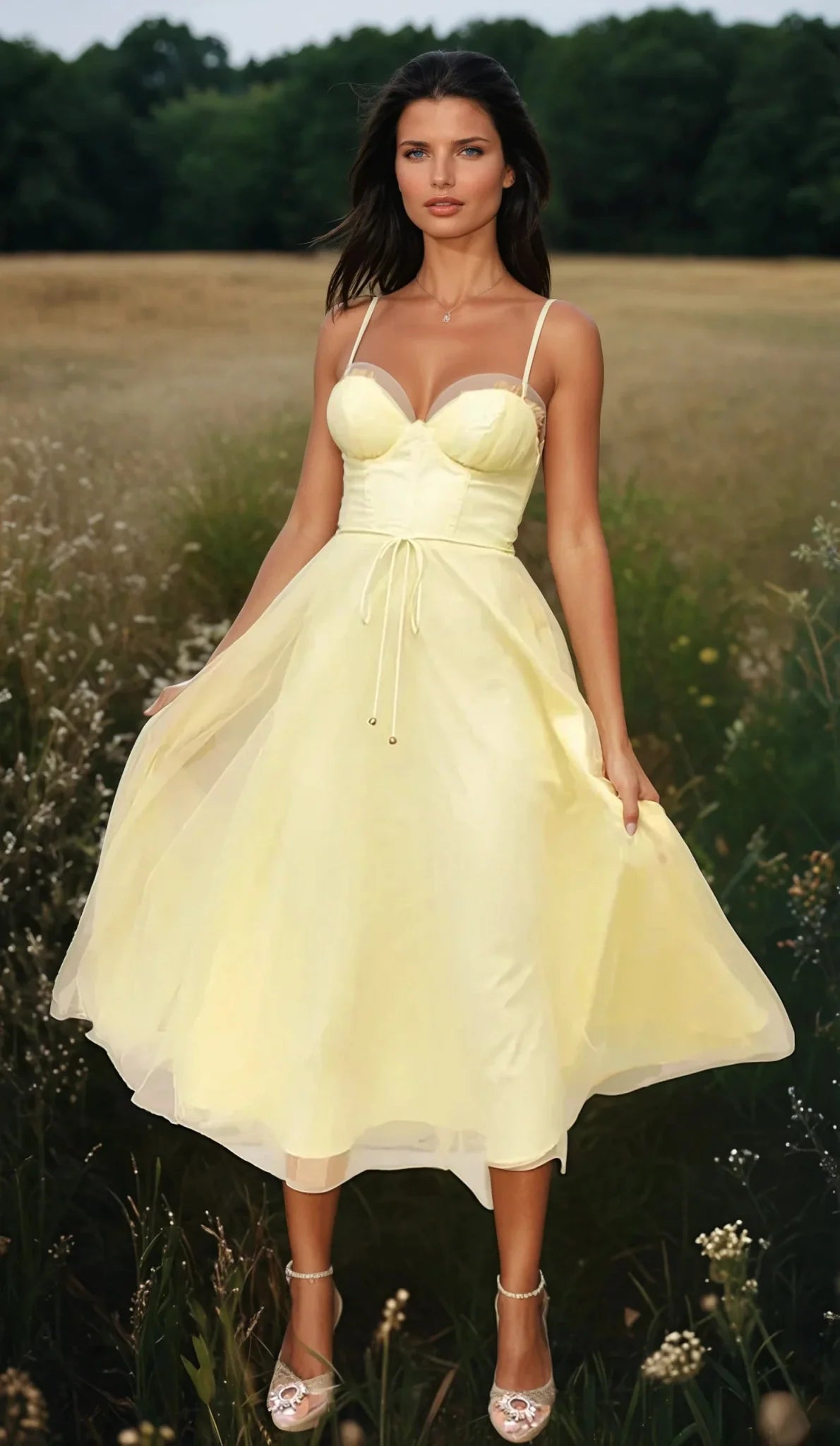 Hannah – Elegant Chiffon Dress - Dress - Flaro