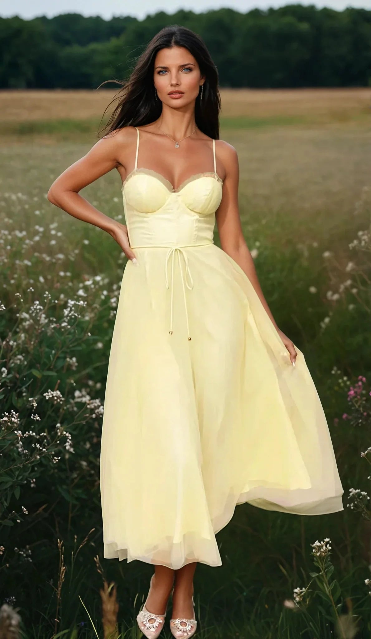 Hannah – Elegant Chiffon Dress - Dress - Flaro