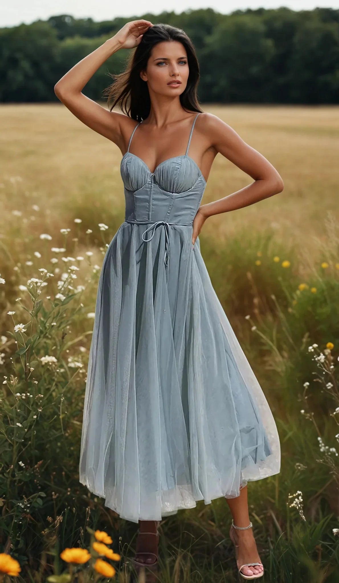 Hannah – Elegant Chiffon Dress - Dress - Flaro