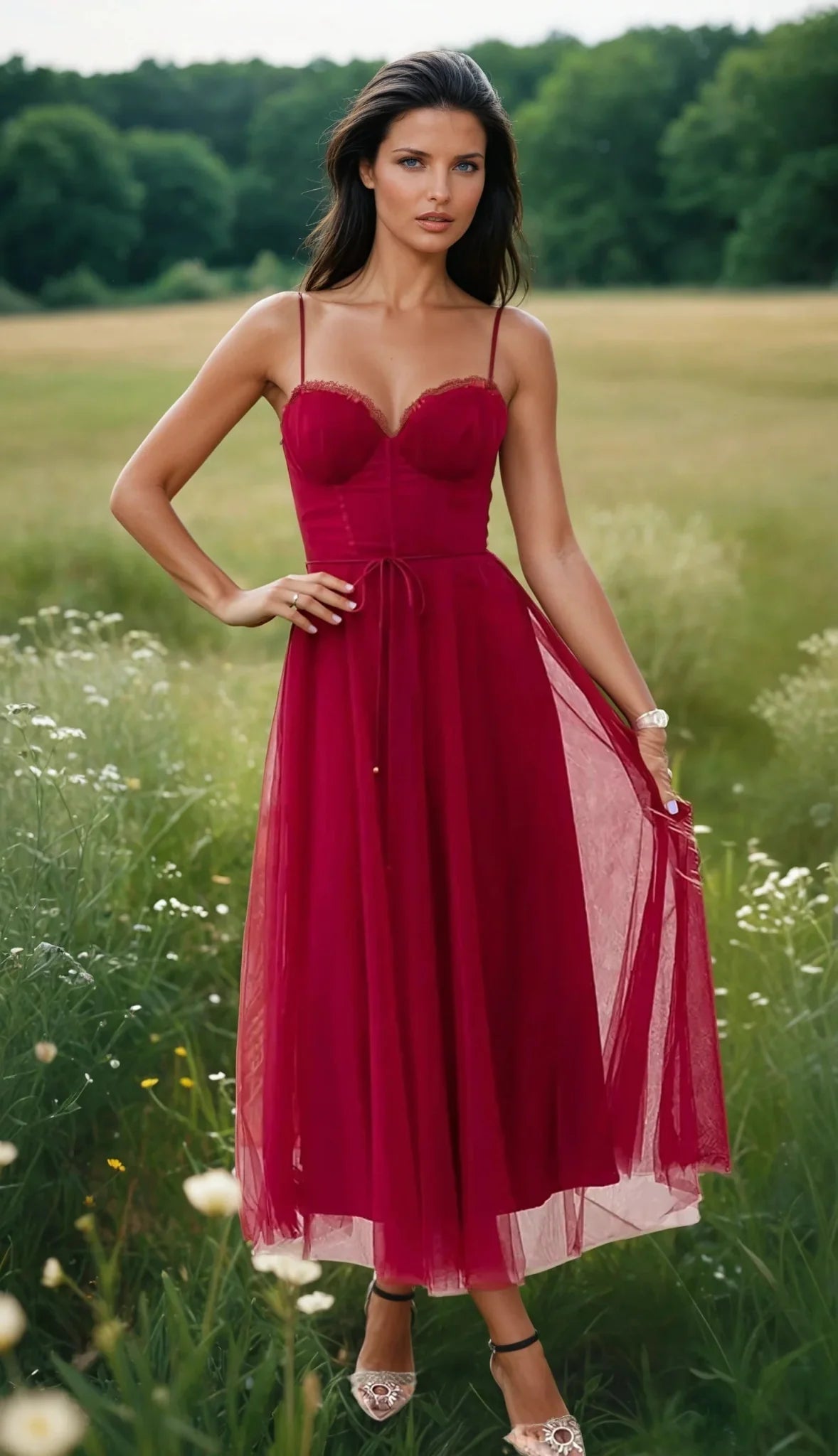 Hannah – Elegant Chiffon Dress - Dress - Flaro