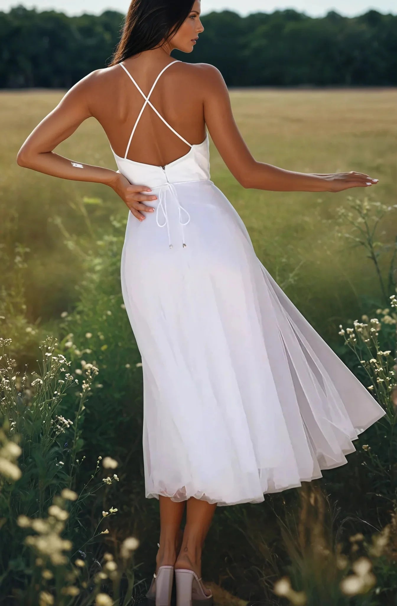 Hannah – Elegant Chiffon Dress - Dress - Flaro