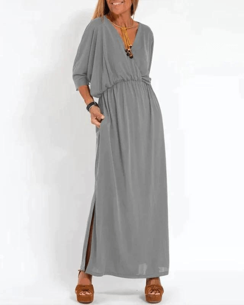 Leona – Elegant Long Vintage Dress - Dress - Flaro
