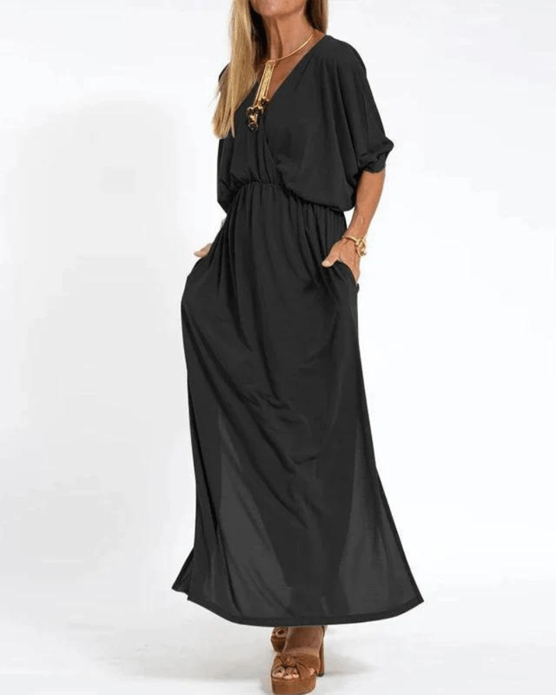 Leona – Elegant Long Vintage Dress - Dress - Flaro