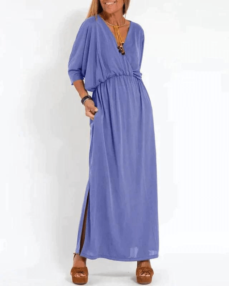 Leona – Elegant Long Vintage Dress - Dress - Flaro