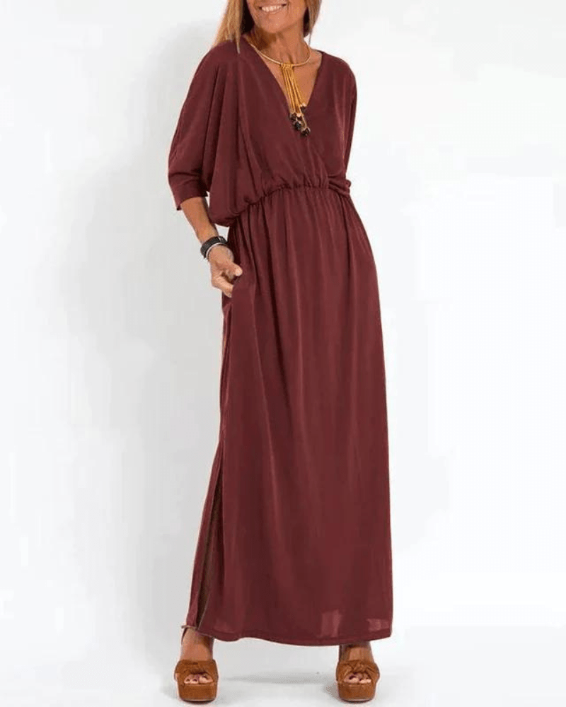 Leona – Elegant Long Vintage Dress - Dress - Flaro
