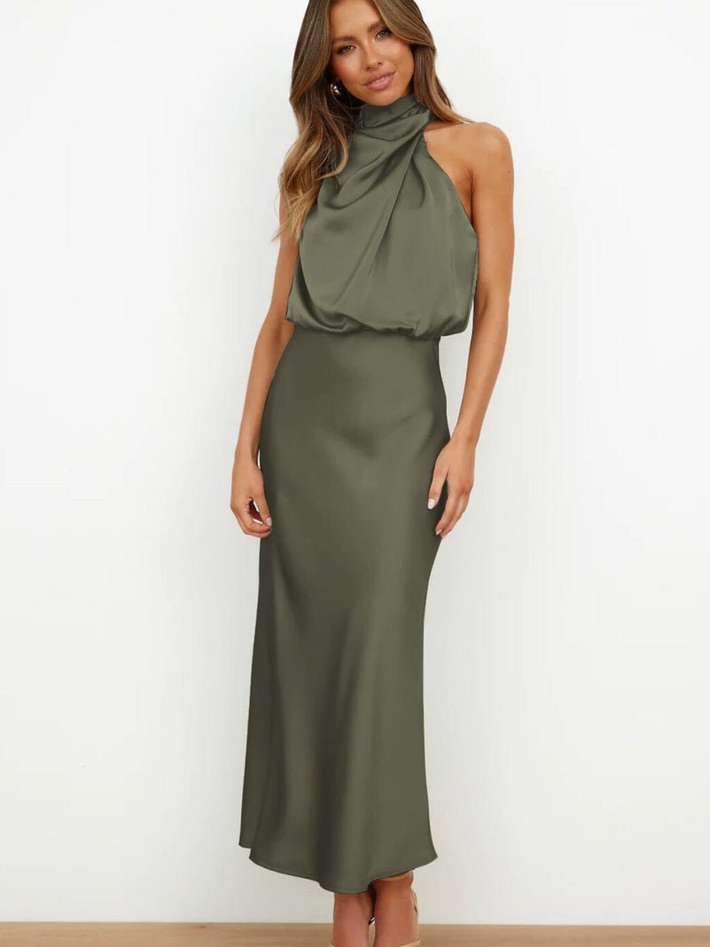 Leona – Elegant Silk Dress - Dress - Flaro