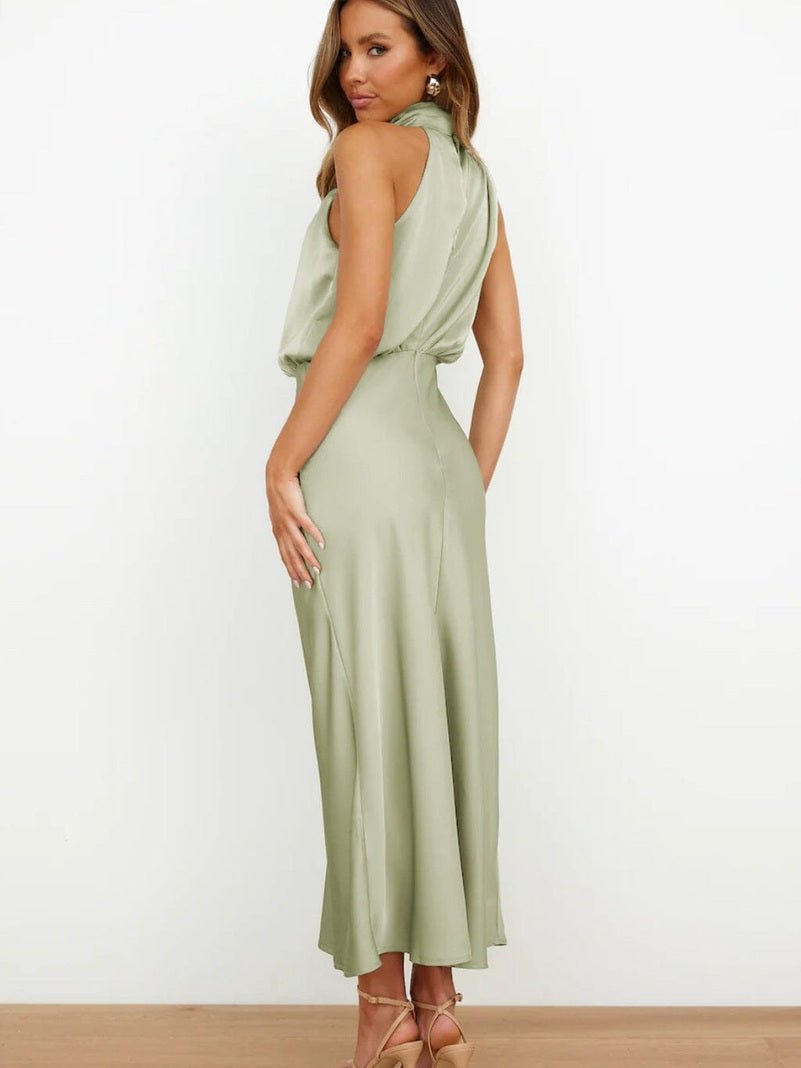 Leona – Elegant Silk Dress - Dress - Flaro