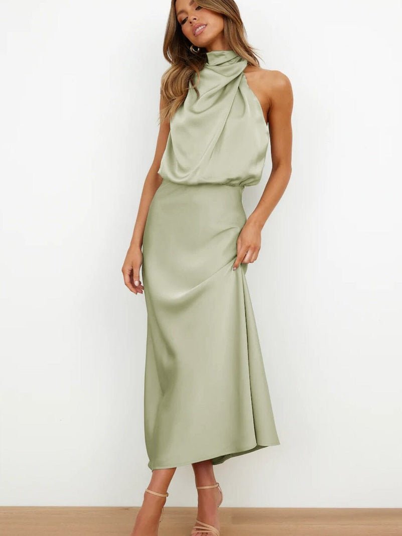 Leona – Elegant Silk Dress - Dress - Flaro