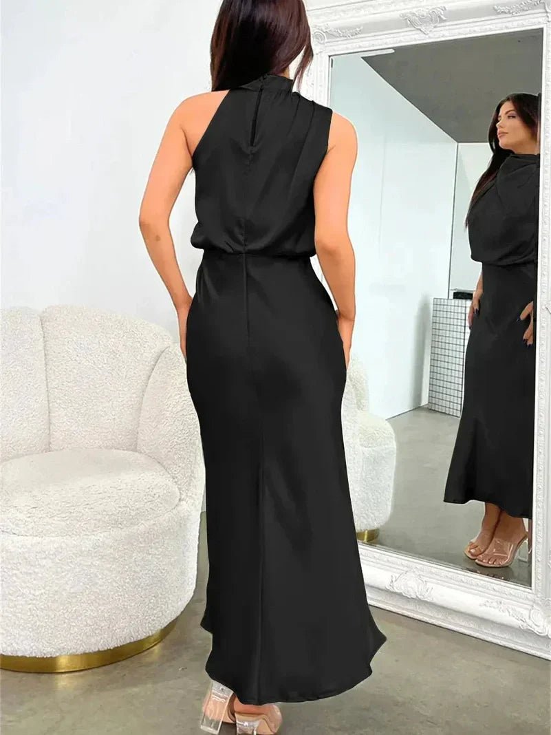 Leona – Elegant Silk Dress - Dress - Flaro
