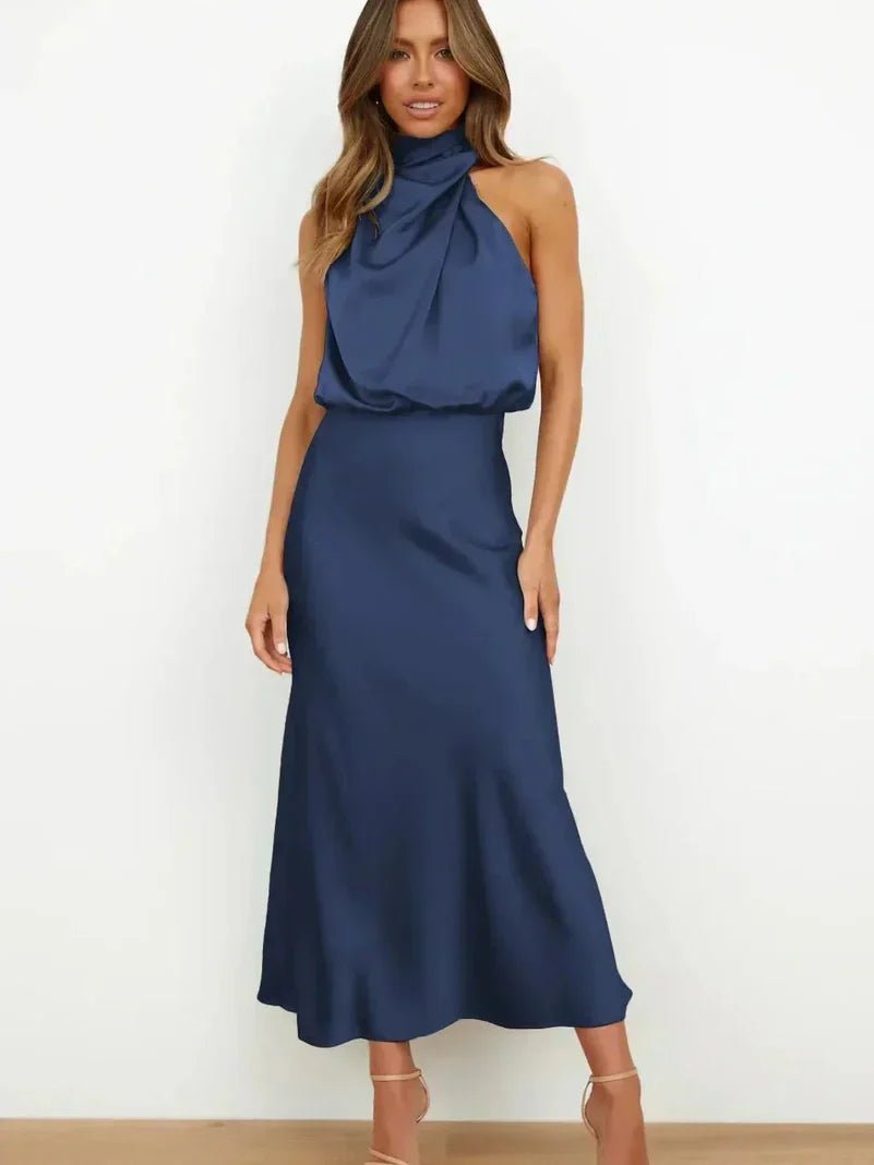 Leona – Elegant Silk Dress - Dress - Flaro