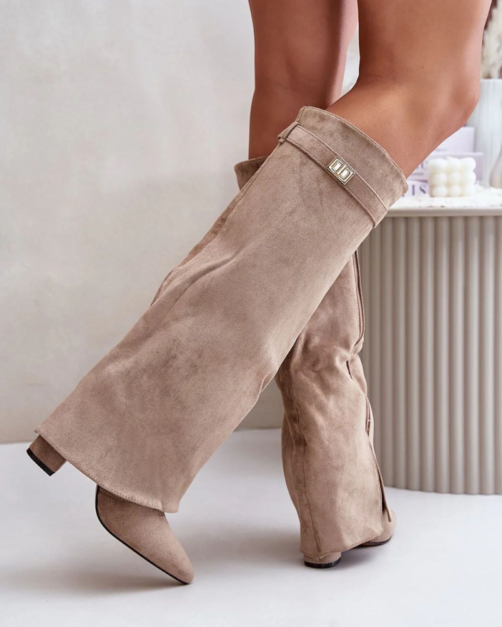 Lisa Luxurious Boots – Elegant Ladies' Boots - Taupe - 3
