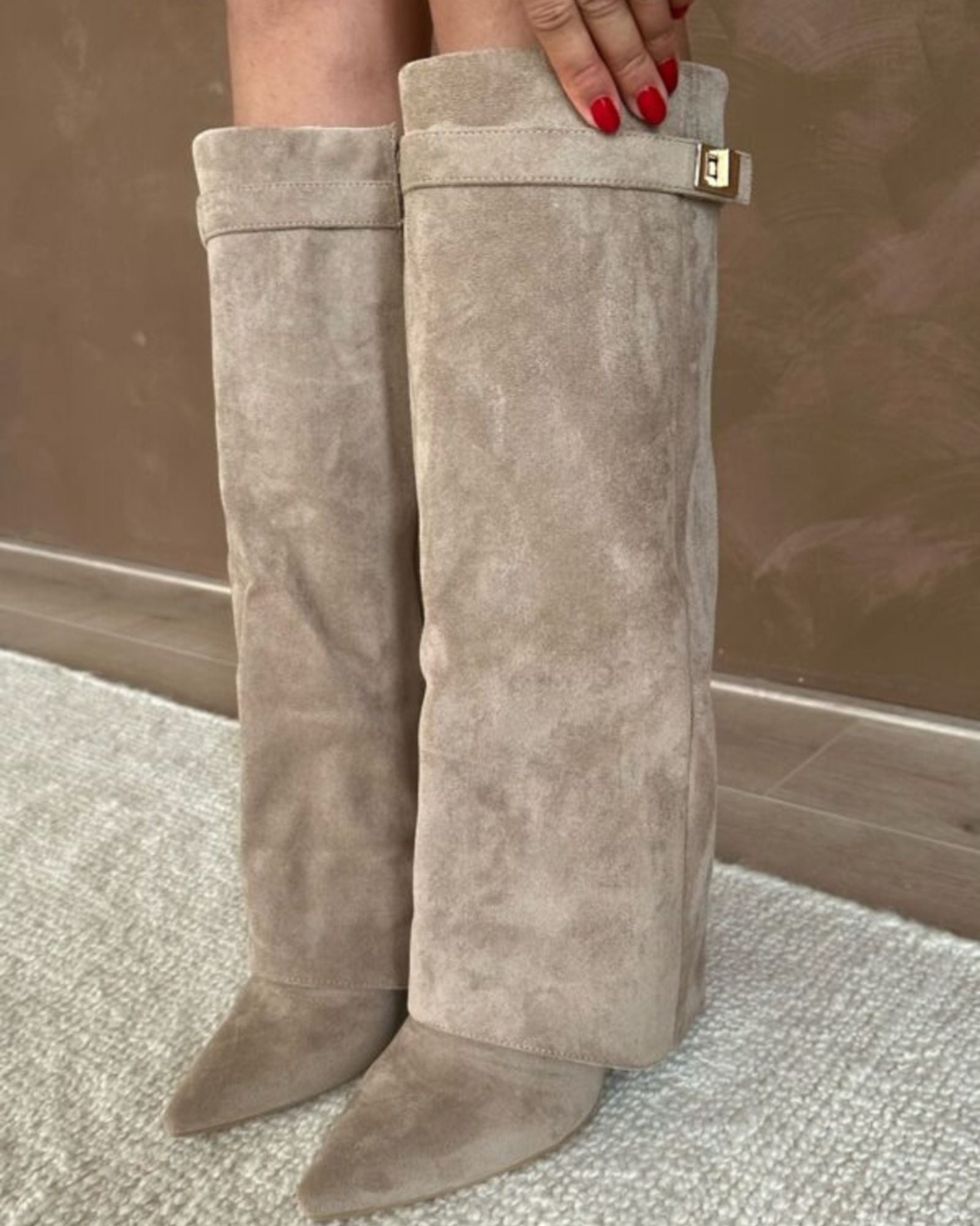 Lisa Luxurious Boots – Elegant Ladies' Boots - Taupe - 3