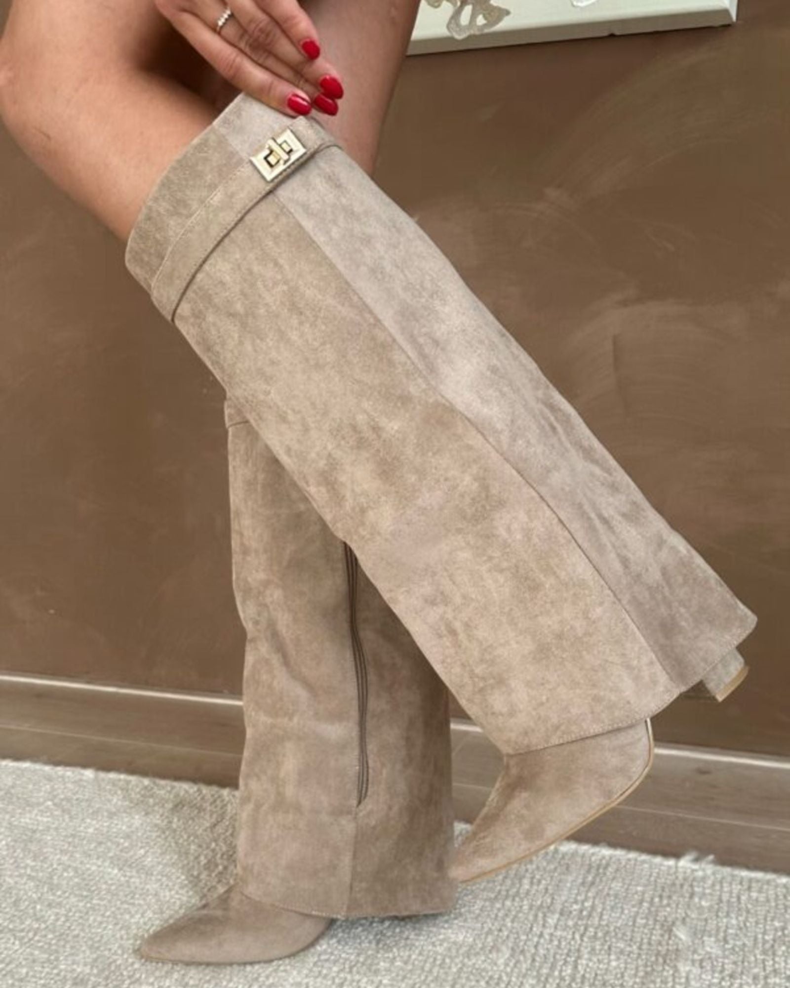 Lisa Luxurious Boots – Elegant Ladies' Boots - Taupe - 3