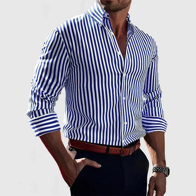 Lucas - Striped Summer Shirt for Men, Trendy and Comfortable - Shirt - Flaro
