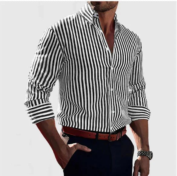 Lucas - Striped Summer Shirt for Men, Trendy and Comfortable - Shirt - Flaro