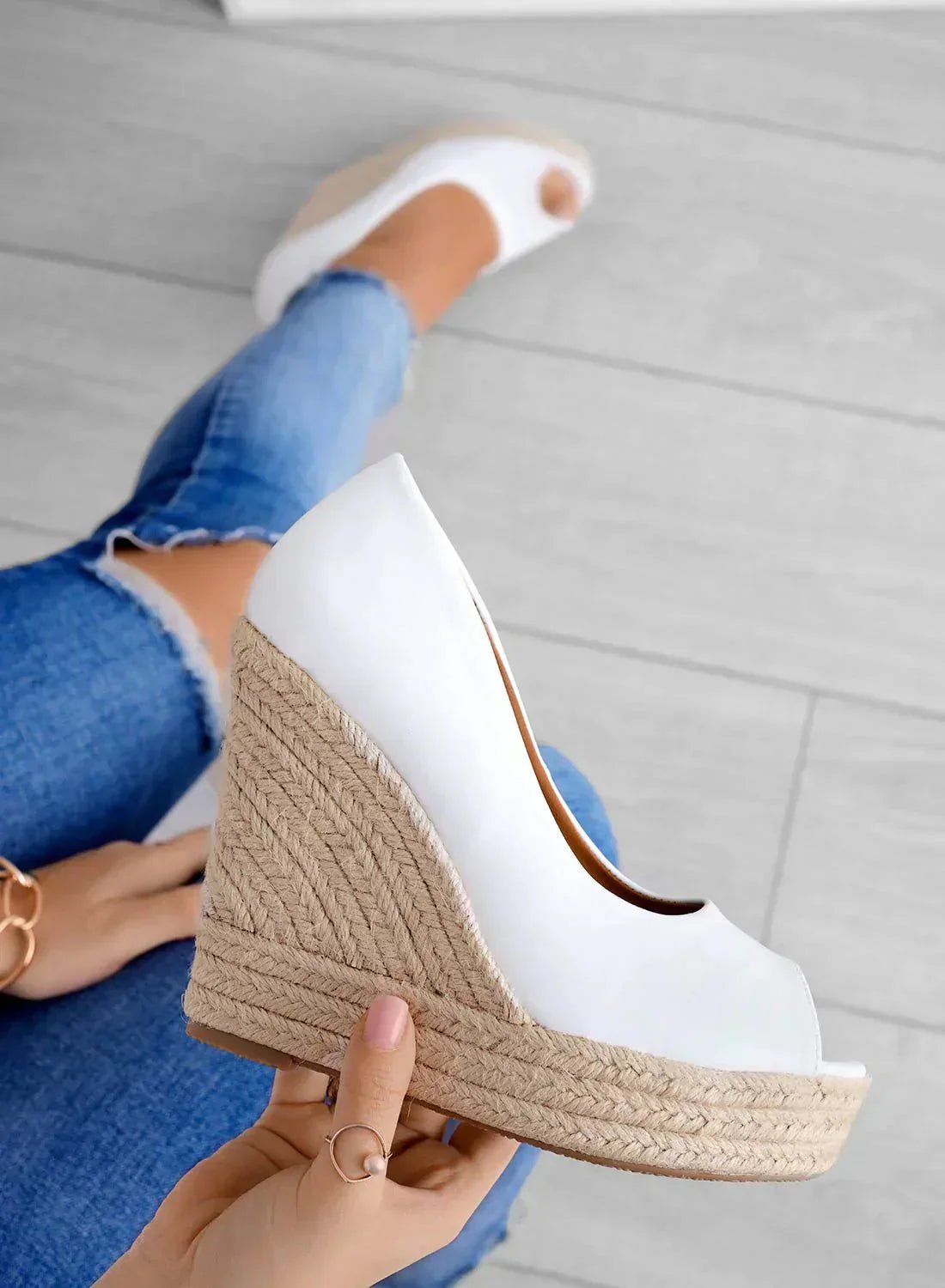 Odilia - Suede Wedge Espadrilles | Elegant Summer Sandals - Sandals - Flaro