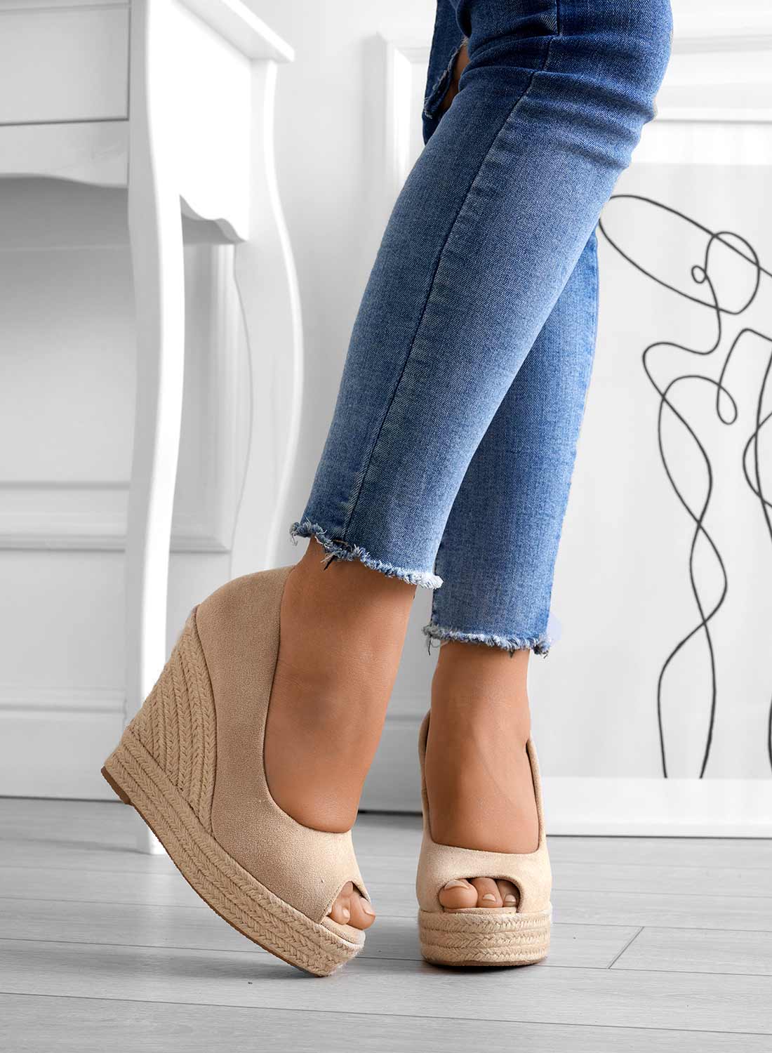 Odilia - Suede Wedge Espadrilles | Elegant Summer Sandals - Sandals - Flaro