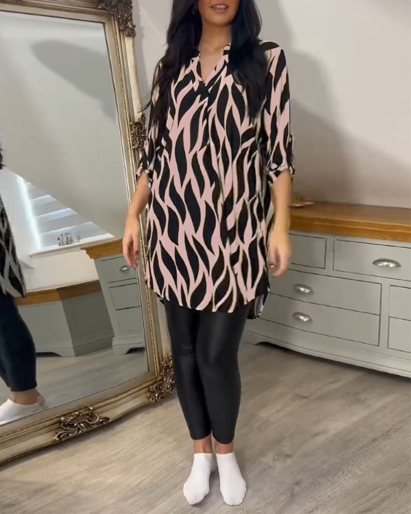Paulina – Stylish Slim Fit Blouse - Pink - S