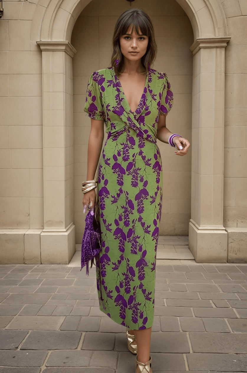 Samira – Elegant Floral Dress - Dresses - Flaro