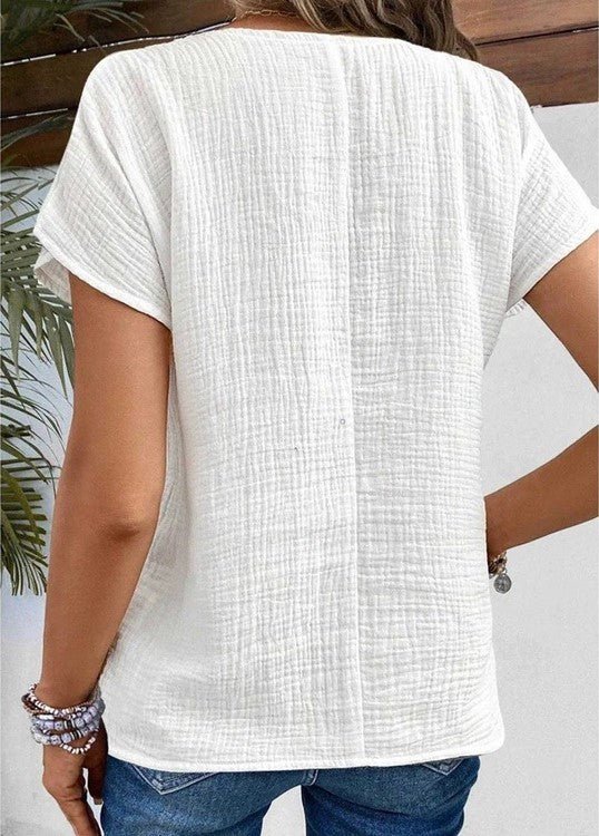 Selma – Elegant Summer Blouse - White - S