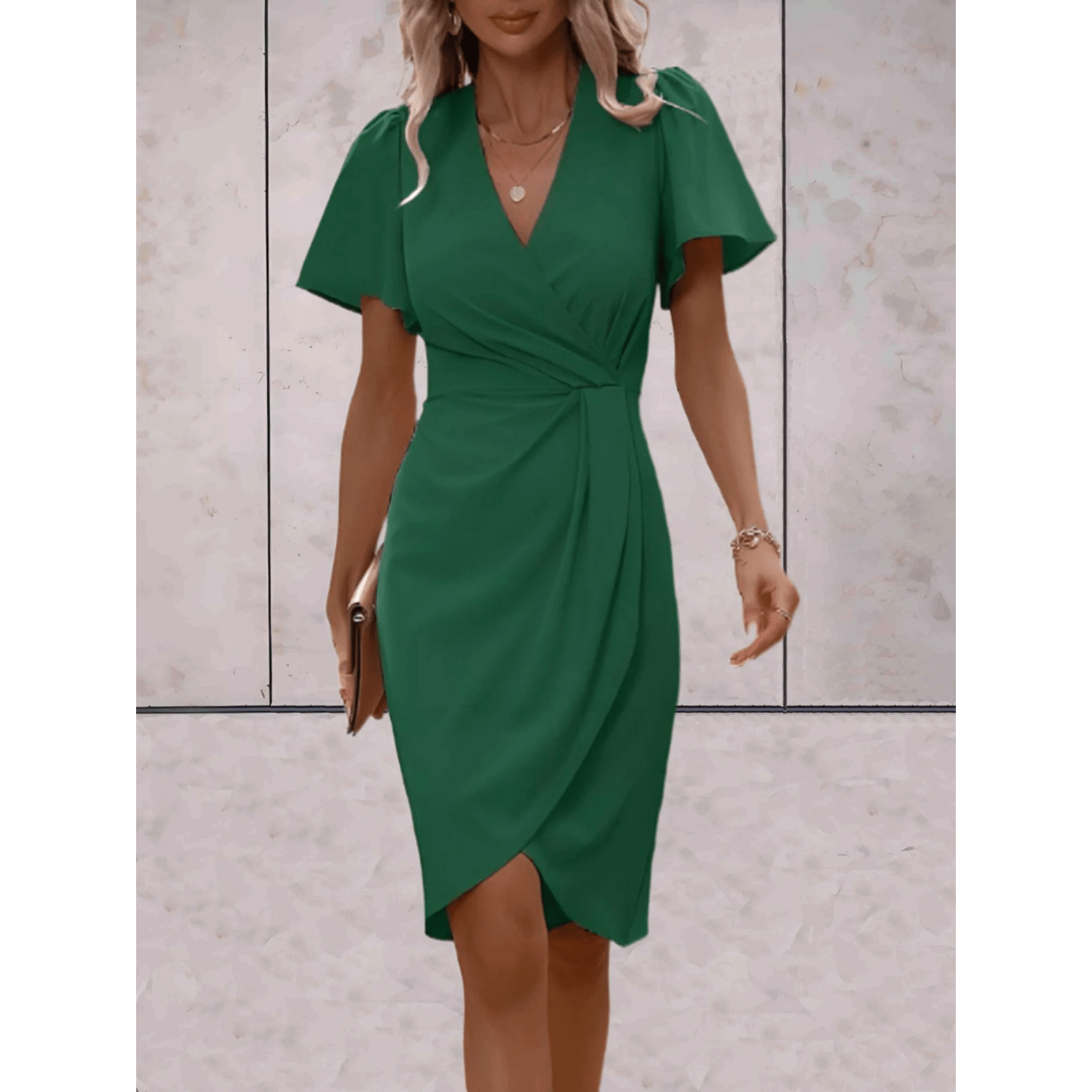 Talia – Elegant Wrap Dress - Dress - Flaro