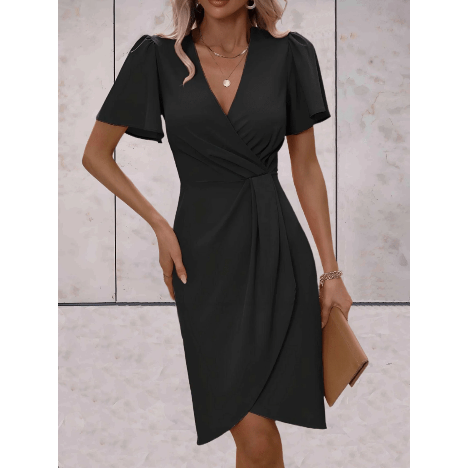 Talia – Elegant Wrap Dress - Dress - Flaro