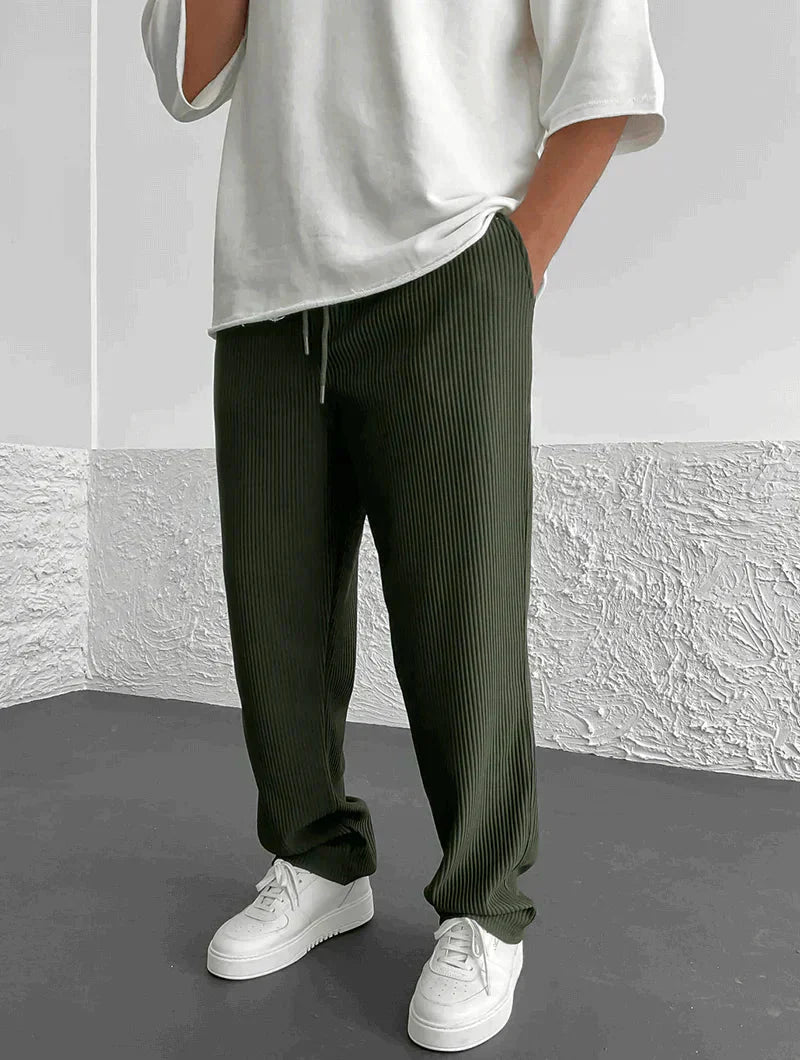 Xaver – Relaxed Ribbed Trousers - Pants - Flaro