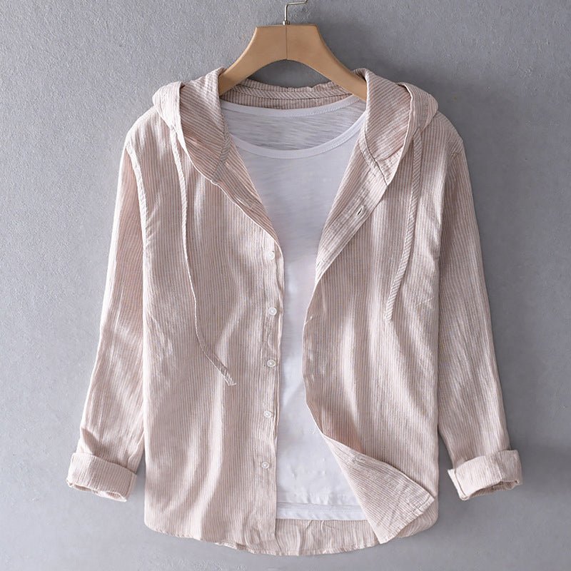 Zelda – Elegant Hooded Blouse - Beige - S